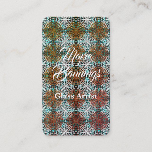 Cartão De Visita Mandala Peacock Boho Inspirações (Frente)