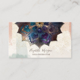 Cartão De Visita Mandala,Traço de Pincel de Aquarela Confete