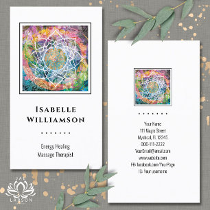 Cartão De Visita Mandala Zen Reiki Yoga Massagem Espiritual Sagrada