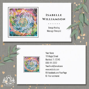Cartão De Visita Mandala Zen Reiki Yoga Massagem Espiritual Sagrada