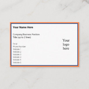 Cartão De Visita Mango Escolhido e Logotipo de Biz Online Azul Prof