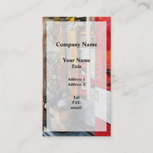 Cartão De Visita Mangueira, Balde e Bico de Incêndio