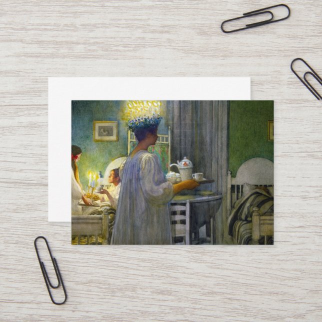 Cartão De Visita Manhã de Natal, A Banquete da Lucy Santo (Frente/Verso In Situ)