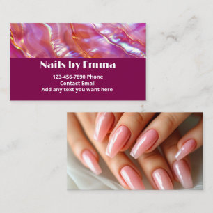 Cartão De Visita Manicura de beleza do técnico das unhas das unhas 