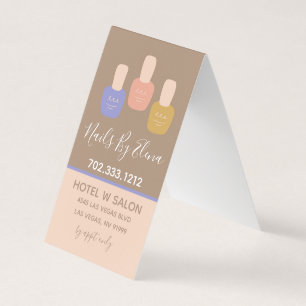 Cartão De Visita Manicurista de Colorblock Minimalista Trendy