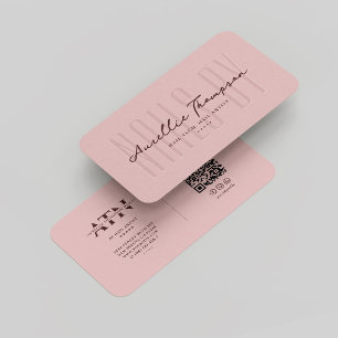 Cartão De Visita Manicurista de Nail Moderno, cor-de-rosa elegante