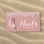 Cartão De Visita Manicurista de unidades Douradas de Rosa moderno S<br><div class="desc">Nail Salon Modern Rosa Dourada Drips Cartões de visitas Manicuristas.</div>