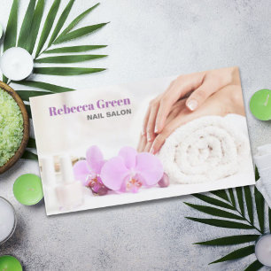 Cartão De Visita Manicurista do Nail Artista Moderno Elegante Nail