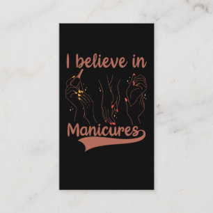 Cartão De Visita Manicurista do Nail Tech Cosmetics Nail Technician