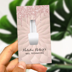 Cartão De Visita Manicurista Geométrico do Rosa Salão de Nail
