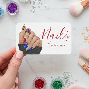 Cartão De Visita Manicurista Minimalista Marca de Técnico de Unhas
