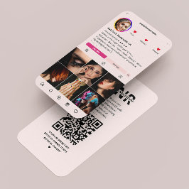 Cartão De Visita Manicurista Nail Artist Tech Instagram Rosa Modern