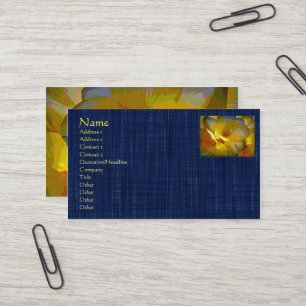 Cartão De Visita Manipulação digital de Freesia amarela