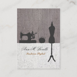 Cartão De Visita Mannequin De Vintagem Da Moedas Retro