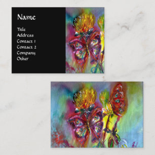 Cartão De Visita MANTEIRAS VIBRANTES EM AZUL, preto