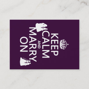 Cartão De Visita Mantenha a calma e case sobre - todas as cores