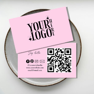 Cartão De Visita Mantenha-se Conectado Código QR de Mídia Social Ne
