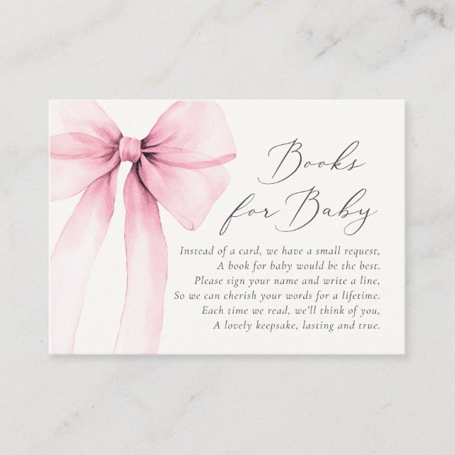 Cartão De Visita Manuais de Arco rosa com aqueta Coquette para Chá  (Frente)