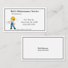 Cartão De Visita Manual de Manutenção