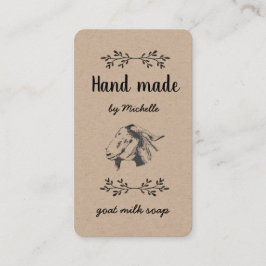 Cartão De Visita manual feita com sabão de cabra