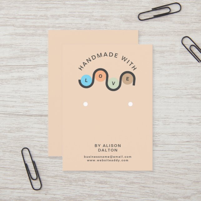 Cartão De Visita Manuscrito Personalizado Com Joias De Brincar Com  (Frente/Verso In Situ)