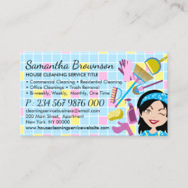 Cartão De Visita Manutenção da Casa Janitorial Limpa de Vidro Amare