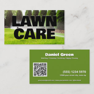Cartão De Visita Manutenção de Jardim Personalizado QR