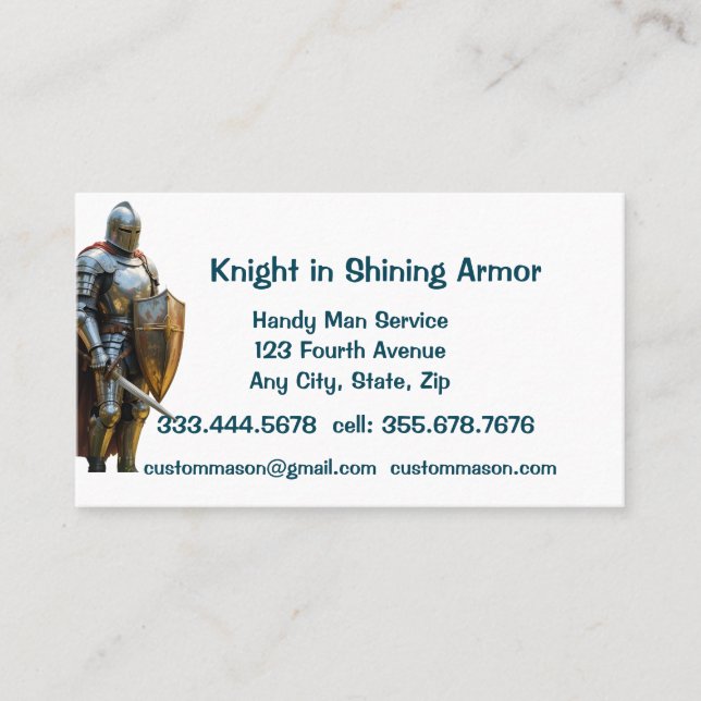 Cartão De Visita Manutenção Personalizada de Reparo de Serviço Manu (Frente)