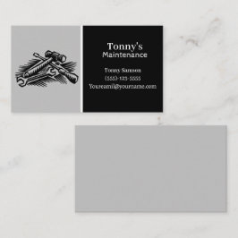 Cartão De Visita Manutenção Profissional E Carpinteiro Com Ferramen