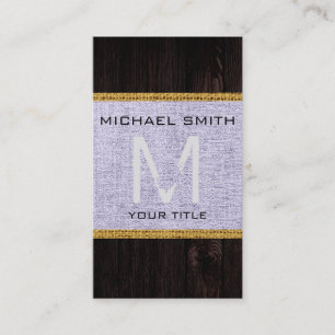 Cartão De Visita Mão De Lenha Lata De Prata Monograma Russo