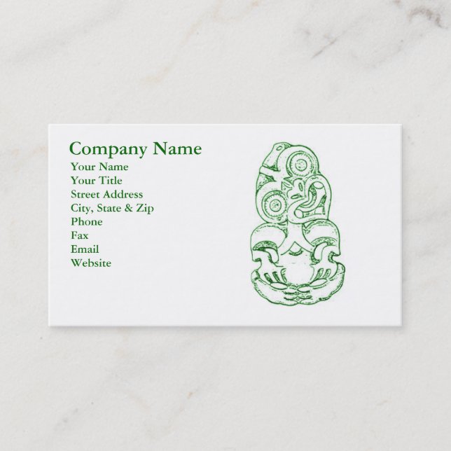 Cartão de visita maori do esboço de Hei-Tiki (Frente)