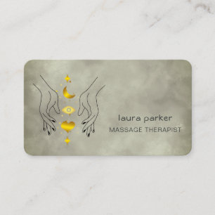 Cartão De Visita Mãos à Cura Massagem Tearapista Malhação Holística