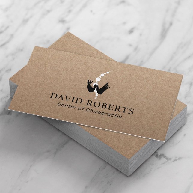 Cartão De Visita Mãos cicatrizadas e Coroa Russa Quiroprática-Colun (Criador carregado)