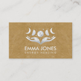 Cartão De Visita Mãos cicatrizadas - Luas - Mãe de Pérola e Prata