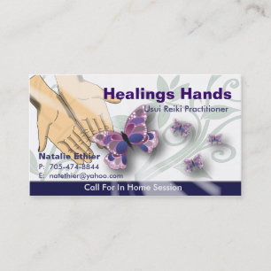 Cartão De Visita Mãos curas - negócio Card-1