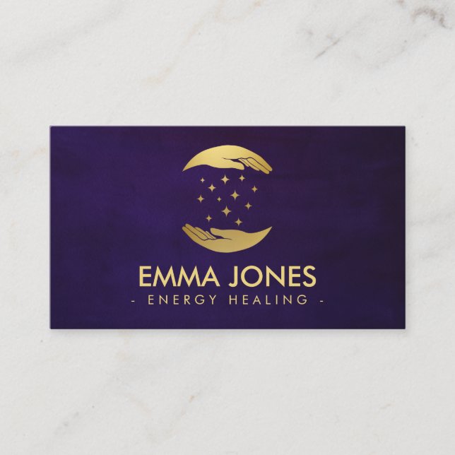 Cartão De Visita Mãos de cicatrização - cicatrização de energia  (Frente)