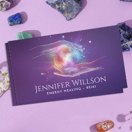 Cartão De Visita Mãos de cicatrização de energia - Reiki