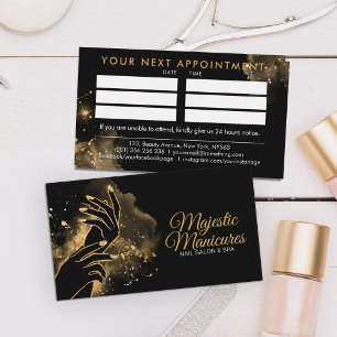 Cartão De Visita Mãos de Manicure - ilustração de arte em linha - o