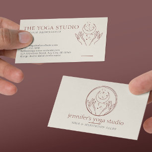 Cartão De Visita Mãos Espirituais da Lua Cura de Energia Estrelas d