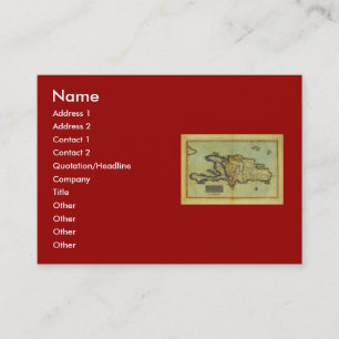 Cartão De Visita Mapa 1823 do Antiquarian do clássico de Hispaniola
