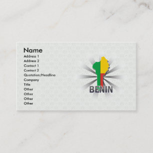 Cartão De Visita Mapa 2,0 da bandeira de Benin