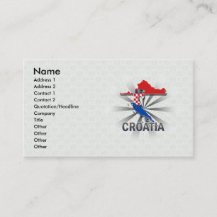Cartão De Visita Mapa 2,0 da bandeira de Croatia