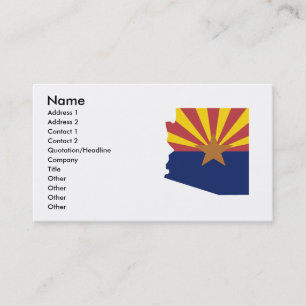 Cartão De Visita Mapa da bandeira da arizona