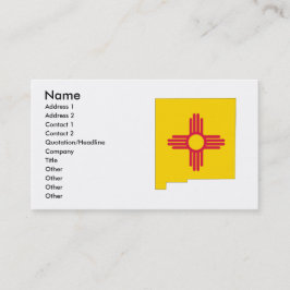 Cartão De Visita Mapa da bandeira de New mexico