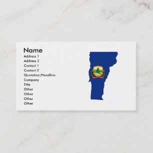 Cartão De Visita Mapa da bandeira de Vermont