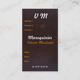 Cartão De Visita Mapa de visita couro