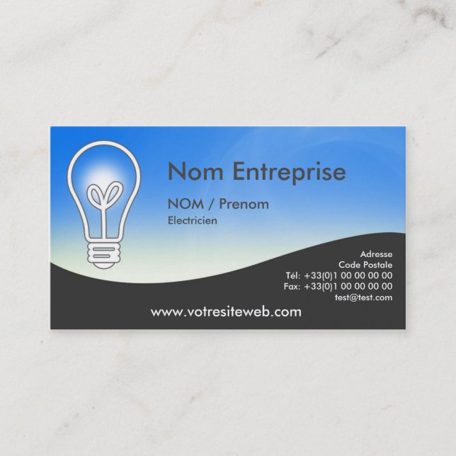 Cartão De Visita Mapa de visita Electricista (Frente)