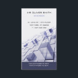 Cartão De Visita Mapa de visita engenheiro construção BTP<br><div class="desc">Mapa de visita profissional recto com uma representação abstracta de edifícios,  reverso azul. Utilização para um engenheiro em construção e trabalhos públicas ou uma sociedade de BTP</div>