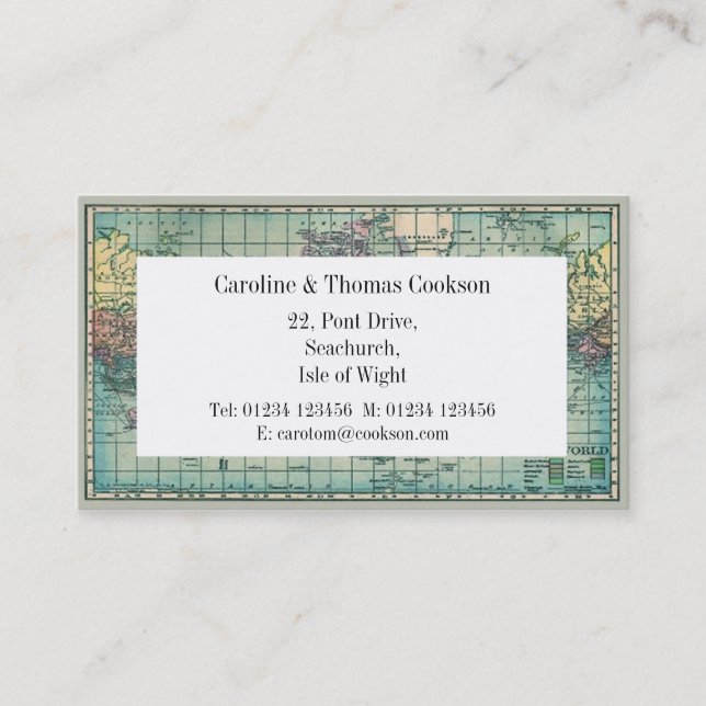 Cartão De Visita Mapa do mundo (Frente)