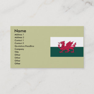 Cartão De Visita Mapa e/ou bandeira de Wales